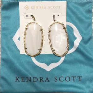 White pearly Kendra Scott Danielle earrings